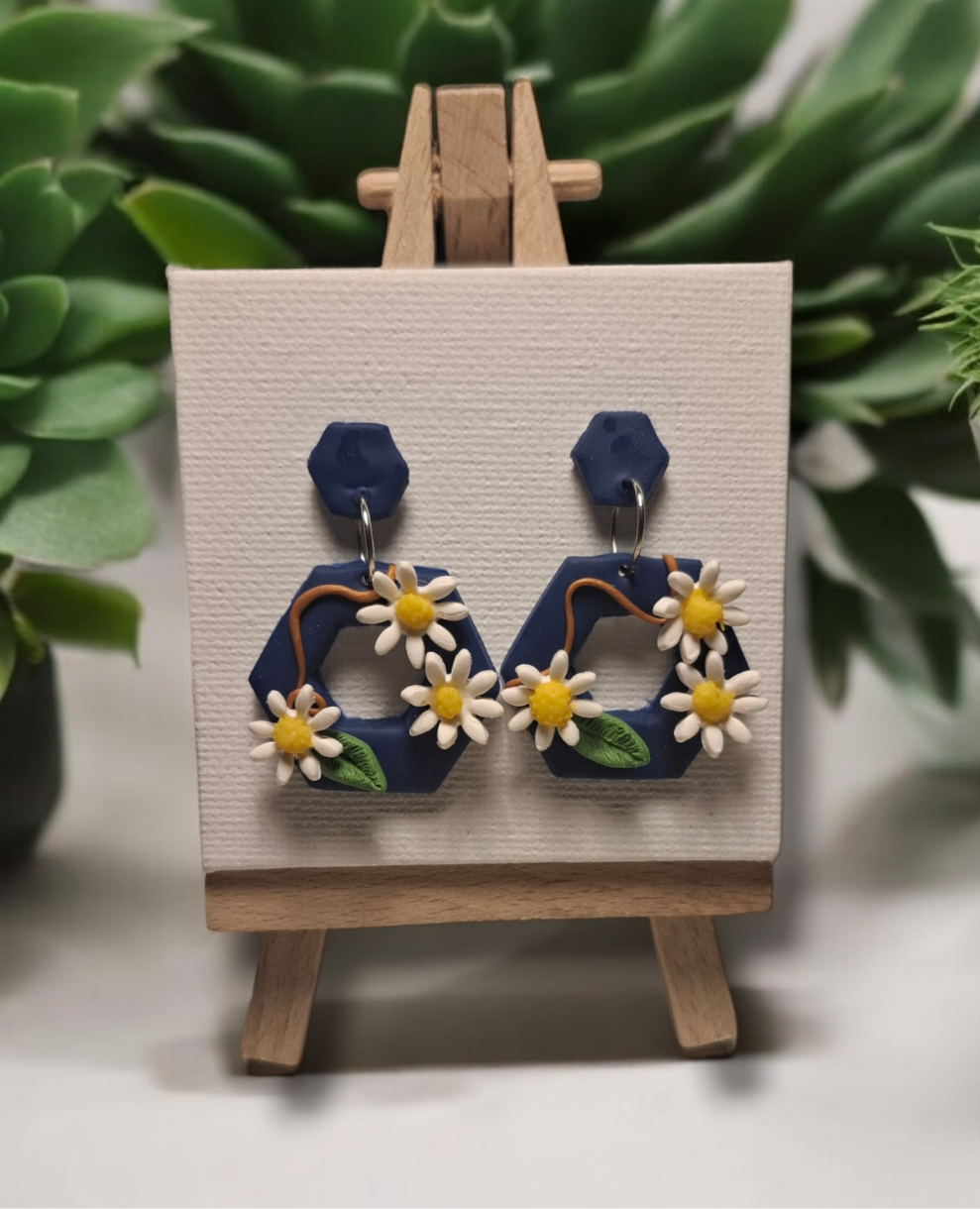 Blue Daisy Dangles
